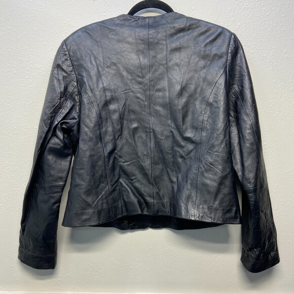 VTG Pendleton 100% Leather Jacket Black Womens sz L - Picture 3 of 7
